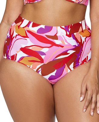 Raisins Curve Trendy Plus Island Tummy-Control Bikini Bottoms