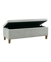 Ink+Ivy Marcie 48" Wide Fabric Soft Close Storage Accent Bench