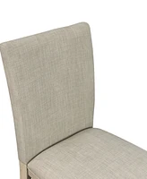 Martha Stewart Fiona 19.5" Wide 2 Piece Fabric Upholstered with Turned Wood Legs Dining Chair