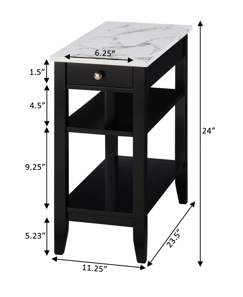 Convenience Concepts 23.5" Mdf Ah 1 Drawer Chairside End Table