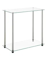 Convenience Concepts 23.75" Glass Designs2Go Chairside End Table