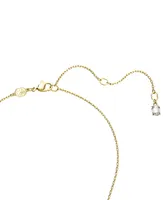 Swarovski Gold-Tone Color Rectangle Crystal Pendant Necklace, 15" + 2-3/4" extender