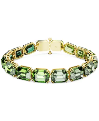 Swarovski Gold-Tone Color Octagon Crystal Flex Bracelet