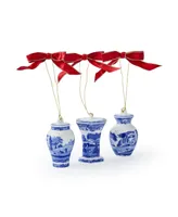 Spode Blue Italian Mini Urn Ornaments, Set of 3