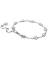 Swarovski Silver-Tone Mixed Crystal Station Flex Bracelet