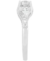 Diamond Swirl Engagement Ring (1 ct. t.w.) in 14k White Gold
