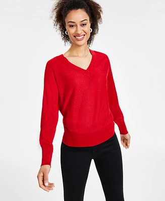 I.n.c. International Concepts Women's Metallic Dolman-Sleeve Top, Created for Macy's