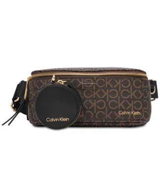 Calvin Klein Millie Signature Convertible Belt Bag with Zippered Coin Pouch