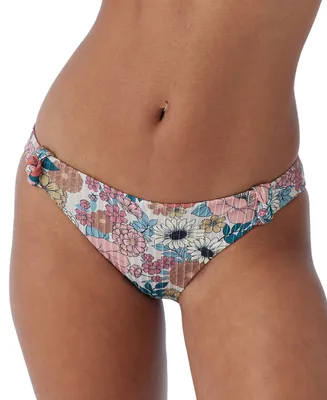 O'Neill Juniors' Tenley Floral-Print Alamitos Knotted Bikini Bottoms