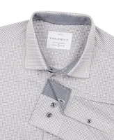 ConStruct Men's Slim Fit Gingham Performance Stretch Cooling Comfort Dress Shirt