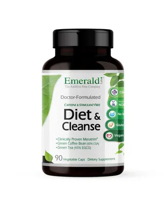 Emerald Labs Diet & Cleanse - With Meratrim, Green Tea, Green Coffee Bean, Glucomannan, Milk Thistle, and Triphala