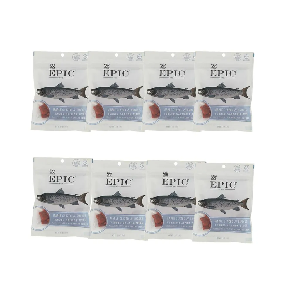 Epic - Jerky Bites - Salmon Maple Dill - Case of 8 - 2.5 oz
