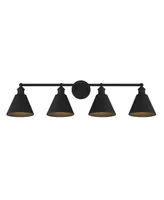 Trade Winds Lighting Trade Winds Marco 4-Light Bathroom Vanity Light in Matte Black