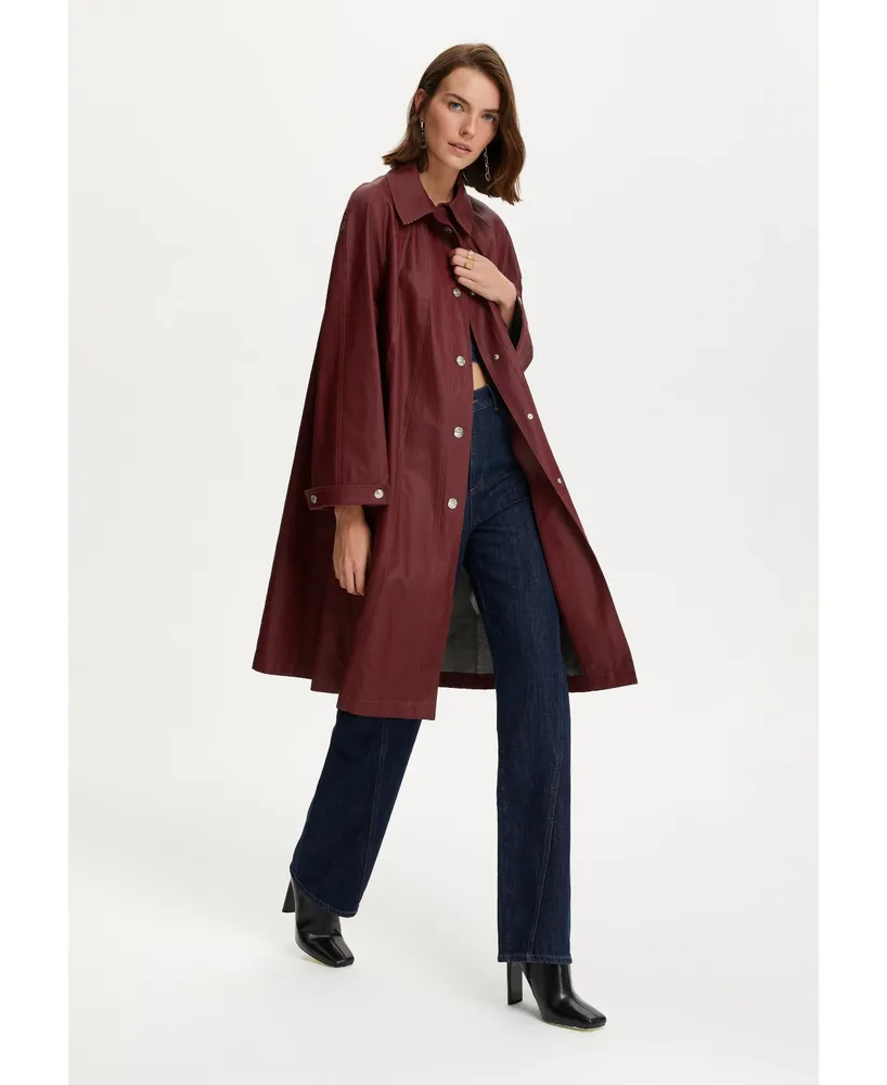 Nocturne Women's Denim Trench Coat