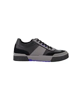 Dkny Men's Low Top Two Tone Branded Sole Lace Up Sneakers