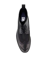 Dkny Men's Lace Up Rubber Sole Wingtip Dress Boots