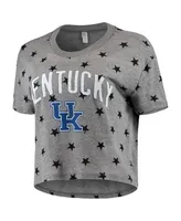 Women's Alternative Apparel Gray Kentucky Wildcats Headliner Stars Cropped Tri-Blend T-shirt