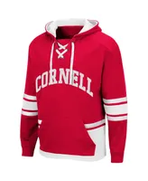 Men's Colosseum Red Cornell Big Red Lace Up 3.0 Pullover Hoodie