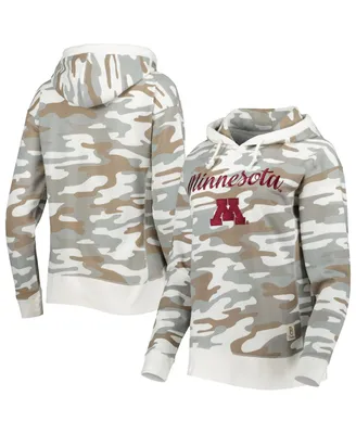 Women's Pressbox Camo Minnesota Golden Gophers San Pablo Pullover Hoodie