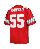 Men's Mitchell & Ness Nick Mangold Scarlet Ohio State Buckeyes Big and Tall Legacy Jersey