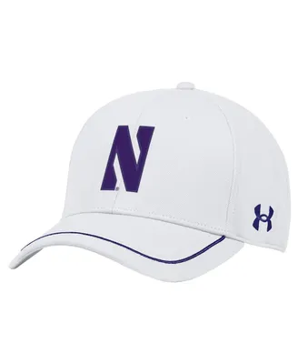 Men's Under Armour White Northwestern Wildcats Blitzing Accent Iso-Chill Adjustable Hat