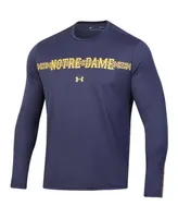 Men's Under Armour Navy Notre Dame Fighting Irish 2023 Aer Lingus College Football Classic Performance Long Sleeve T-shirt