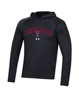 Men's Under Armour Black Texas Tech Red Raiders 2023 Sideline Hooded Raglan Long Sleeve T-shirt