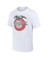 Men's and Women's Mad Engine White Miller Retro Label T-shirt