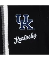 Women's Gameday Couture Black Kentucky Wildcats One More Round Tri-Blend Striped Cardigan Sweater