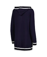 Women's Gameday Couture Navy Penn State Nittany Lions One More Round Tri-Blend Striped Cardigan Sweater