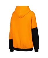 Women's Gameday Couture Tennessee Orange, Black Volunteers Matchmaker Diagonal Cowl Pullover Hoodie