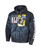 Men's Muhammad Ali Blue Distressed Greatest Fighter Washed Pullover Hoodie