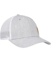 Men's Top of the World Gray John Deere Classic Suede Corner Logo Trucker Adjustable Hat