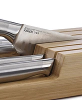 Joseph Joseph Elevate Steel Knives Bamboo Store 5-Piece Knife Set with in-Drawer Bamboo Storage Tray