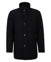 Boss by Hugo Men's Melange Relaxed-Fit Coat