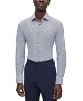 Boss by Hugo Boss Men's Printed Performance-Stretch Slim-Fit Dress Shirt