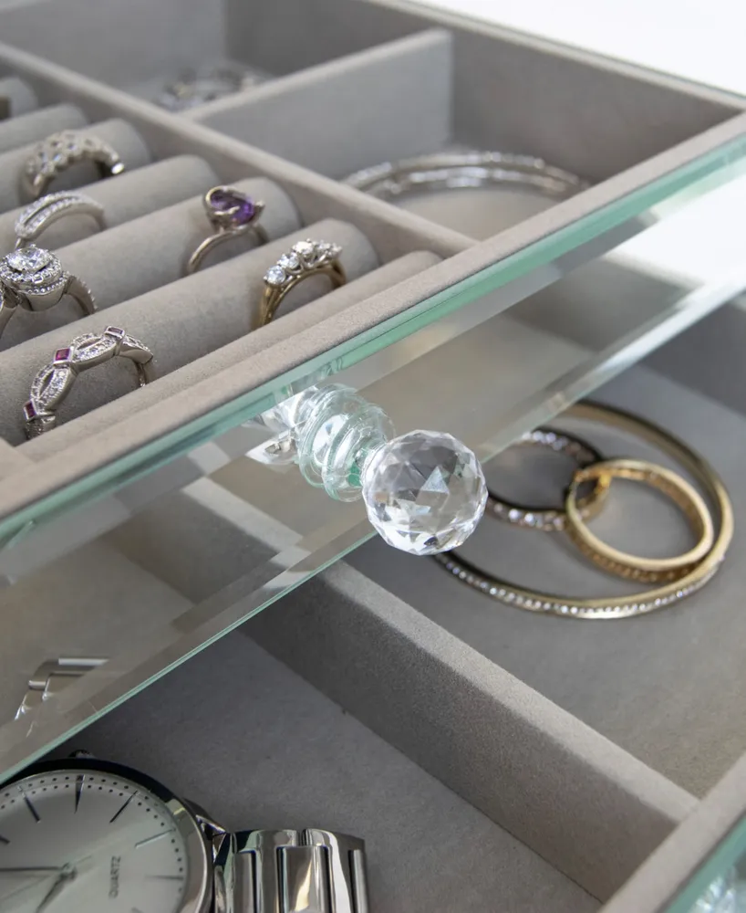 Mele & Co Maxine Mirror Glass Jewelry Box