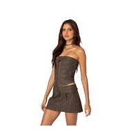 Women's Ziva Lace Up Corset Top