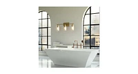 3-Light Modern Bathroom Wall Sconce with Clear Glass Shade