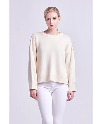 Women's Side Tie Crewneck Sweater