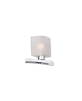 Possini Euro Design Linen Glass Modern Wall Light Chrome Silver Metal Hardwired 23.5" Wide 3