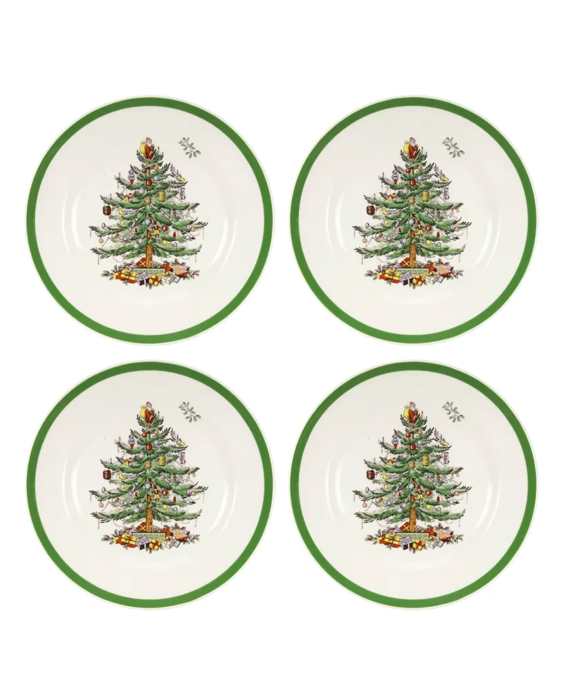 Spode Christmas Tree Salad Plate, Set of 4