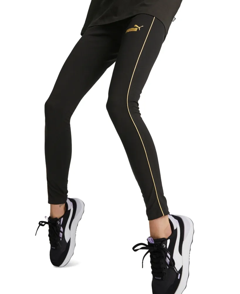 Puma Women's Piped-Trim Logo-Embellished Full-Length Leggings