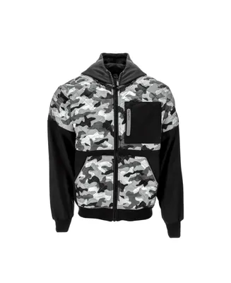 RefrigiWear Men's Men s Camo Diamond-Quilted Insulated Softshell Hooded Jacket, 20°F (-7°C)