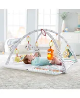 Fisher Price Perfect Sense Deluxe Gym, Plush Infant Play Mat with Toys - Multi