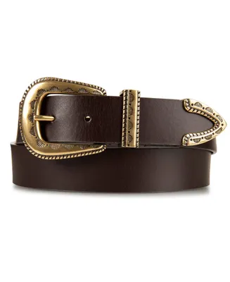 Lucky Brand Women's Textured Buckle Set Jean Belt