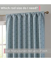 Hlc.me Franklin Moroccan 100% Complete Blackout Thermal Insulated Energy Savings Heat/Cold Blocking Back Tab Rod Pocket Curtain Drapery for Bedroom