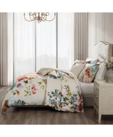 Bebejan Antique Flowers Ivory Bedding 200 Thread Count 100% Cotton Sateen 5 Piece Reversible King Comforter Set