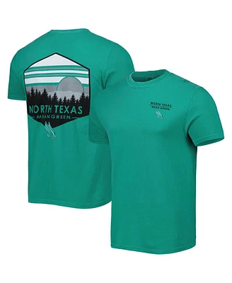 Men's Green North Texas Mean Landscape Shield T-shirt