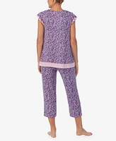 Ellen Tracy Women's Short Sleeve 2 Piece Pajama Set